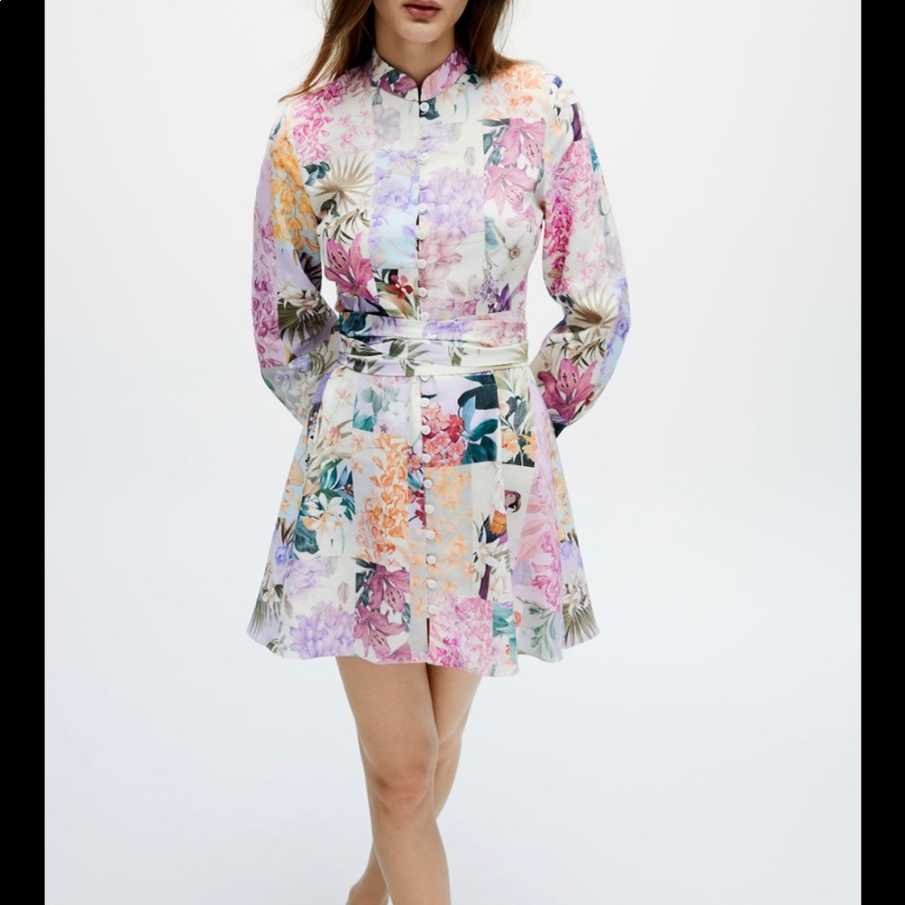 Zara mini floral dress XL